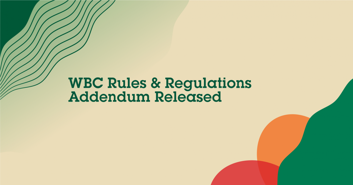 WBC Rules & Regulations Addendum Released — World Coffee Events